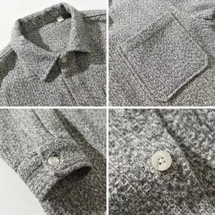 Men's classic button-down shirt with long sleeves, offering comfortable, relaxed fit for versatile style.