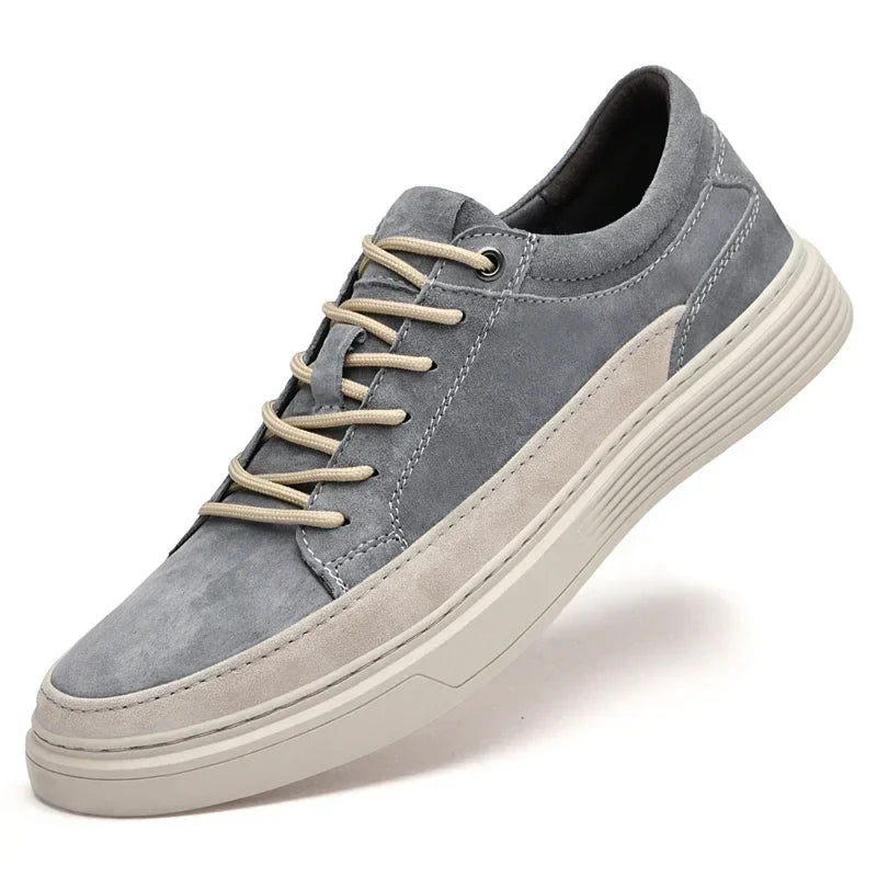 Men's Garrison gray suede sneakers. Comfortable, durable, and stylish casual shoes for everyday wear.
