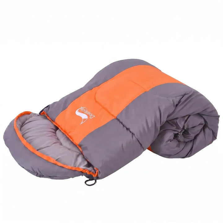 Portable, durable 4-season envelope sleeping bag for hiking & travel. Essential outdoor gear for all seasons.