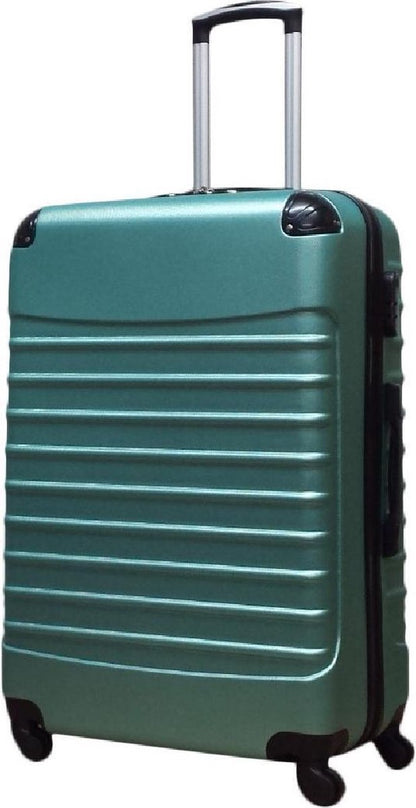 Explore with this green 2-piece hardshell luggage set, featuring durable ABS and convenient spinner wheels.