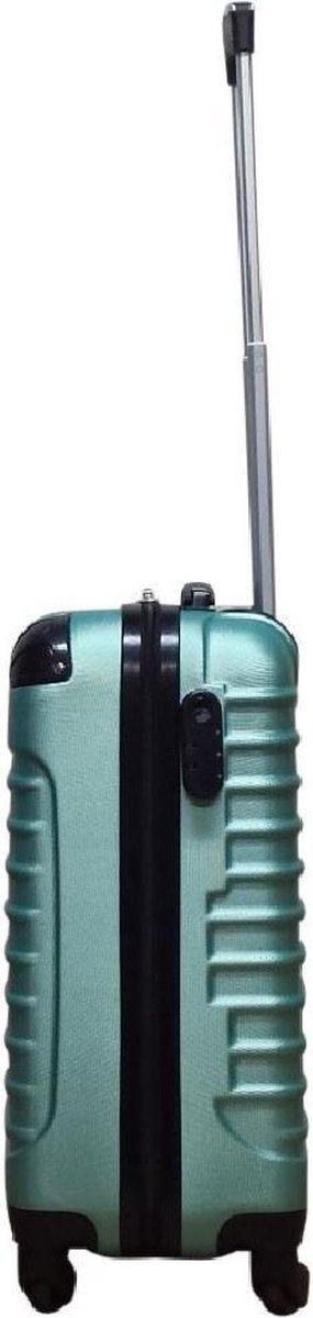 Unisex 2-piece green hardshell suitcase set with 360 spinner wheels, ideal for any traveler.