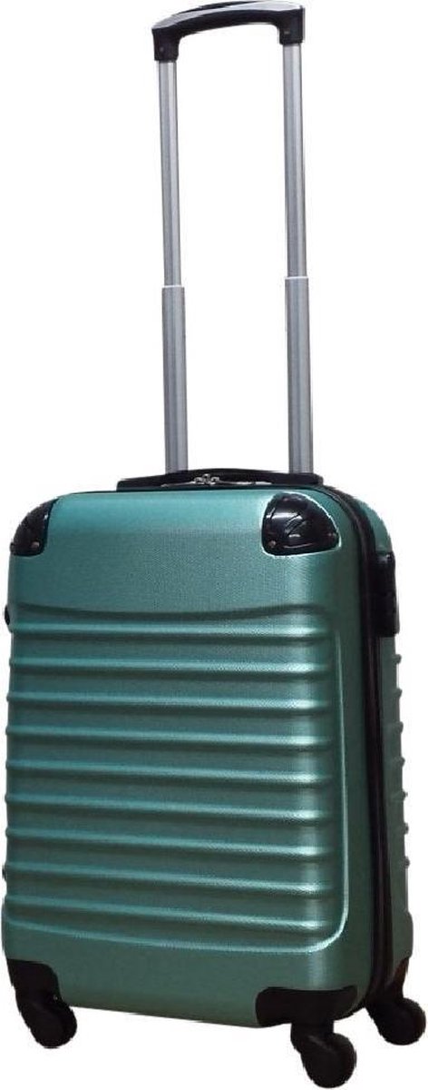 Unisex green 2-piece hardshell suitcase set, designed for durable travel with spinner wheels.