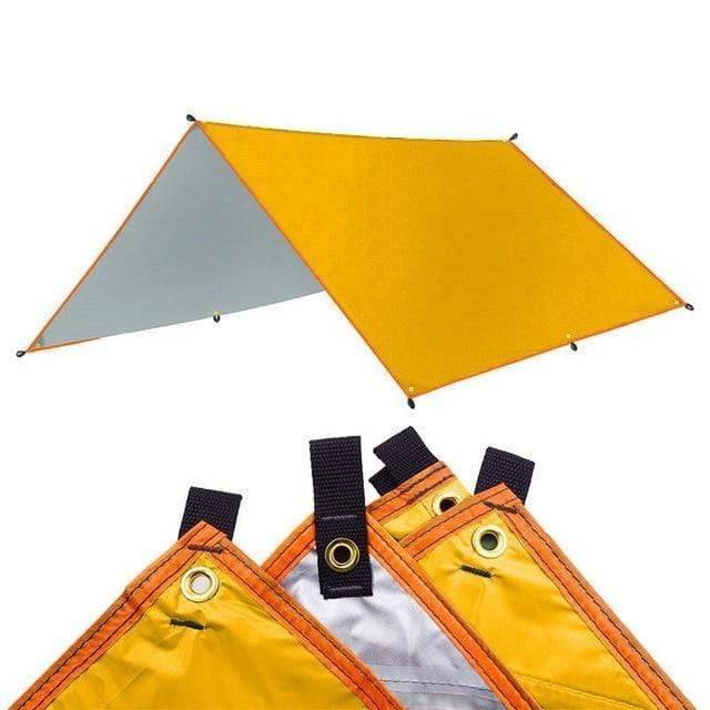 Durable waterproof camping tarp shade, perfect for survival gear and outdoor adventures.
