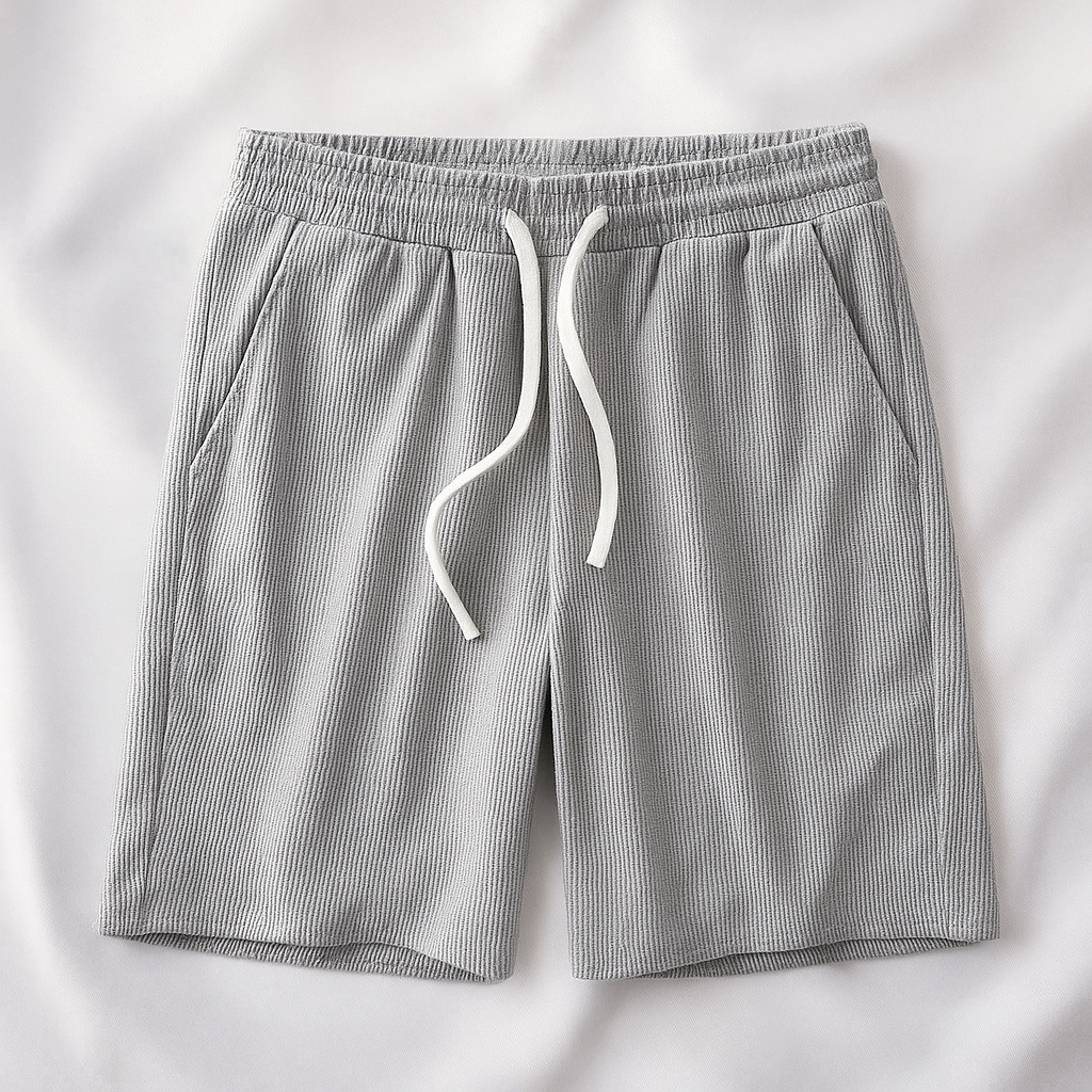 Black unisex relaxed comfort drawstring shorts, essential for casual wear, loungewear, or active summer days.