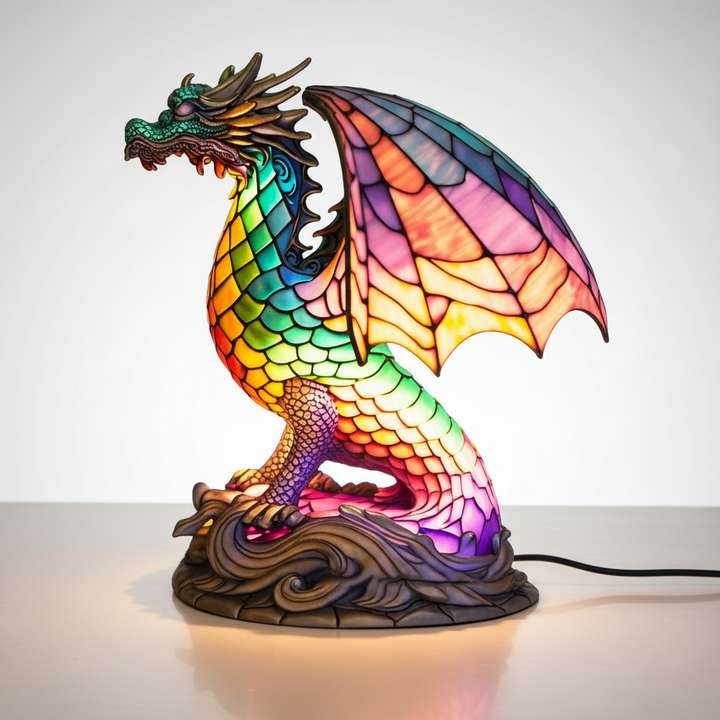 Exquisite mosaic animal lamp, a handcrafted table lamp offering warm, unique decorative lighting.