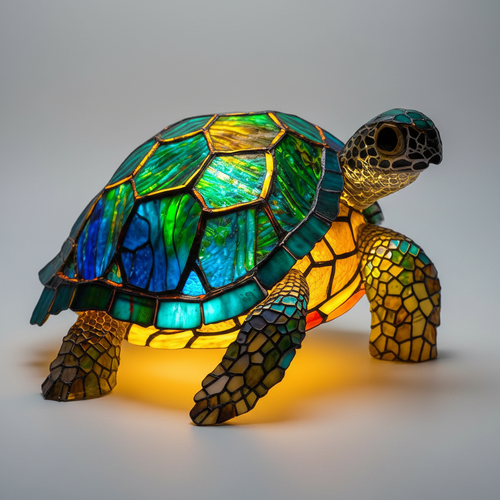 GleamPaw mosaic animal lamp, a unique gift idea and exquisite handmade decorative lighting piece.