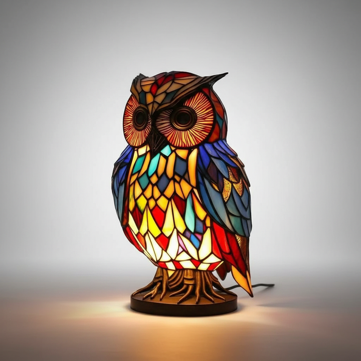 Handmade GleamPaw animal lamp with mosaic details, perfect as a unique table lamp for home decor.