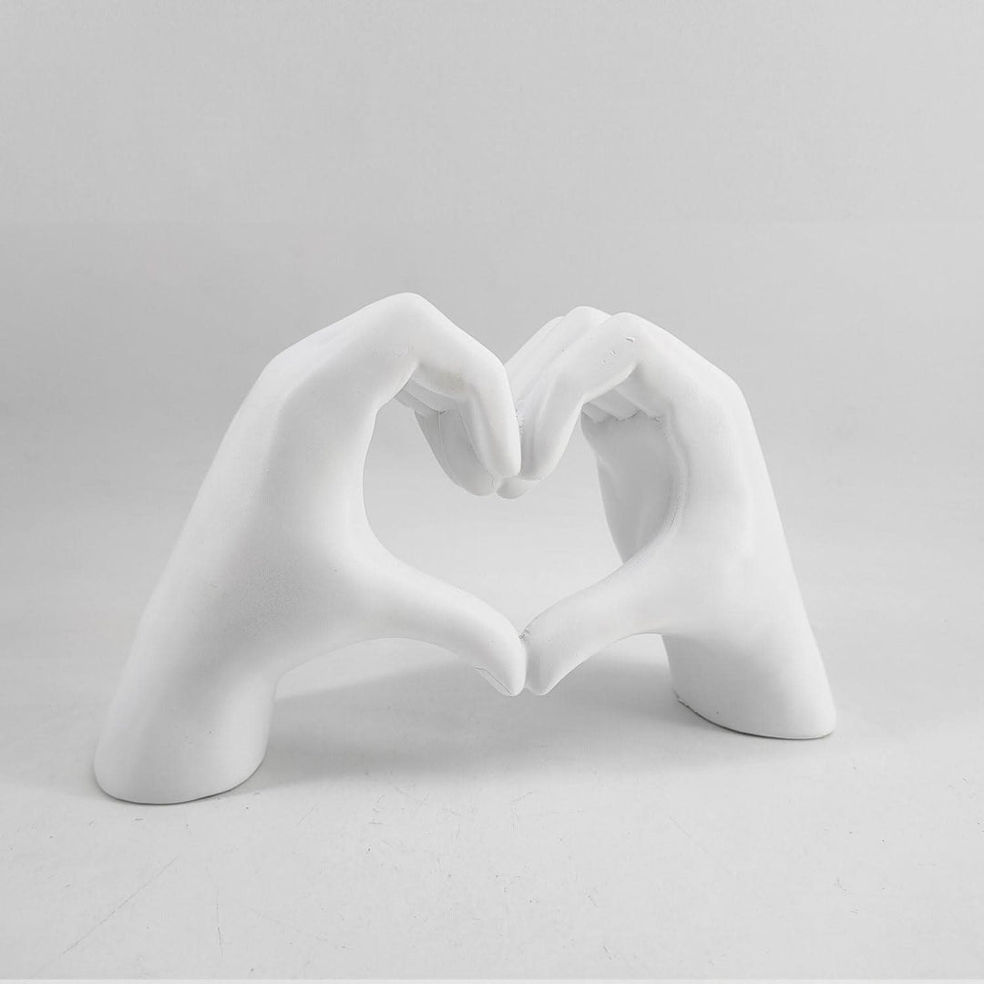 Unique gift: Handcrafted wood heart hands sculpture, a beautiful love symbol & rustic home decor accent.