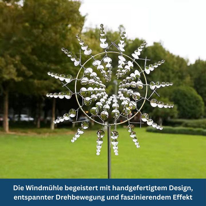 Detailed outdoor windmill, handcrafted garden decor lawn ornament, perfect garden accessory