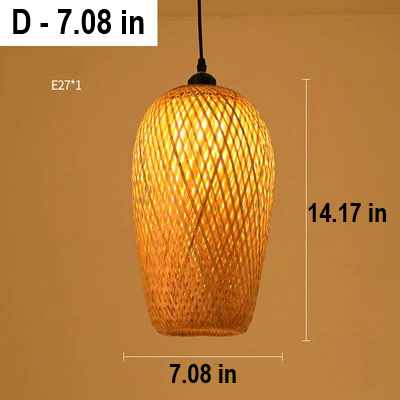 Decorative rattan pendant light, meticulously handmade. Enhances dining rooms & living spaces with natural style.