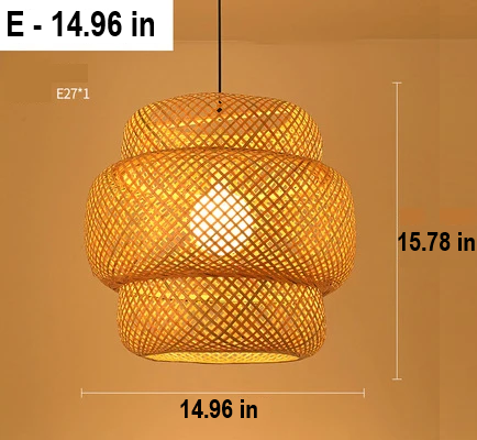 Unique handmade rattan ceiling lamp. Woven natural fibers create a beautiful boho light fixture.