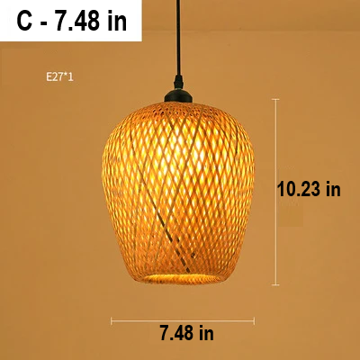 Organic handmade rattan lamp, offering soft ambient lighting. Perfect natural decor for any home.