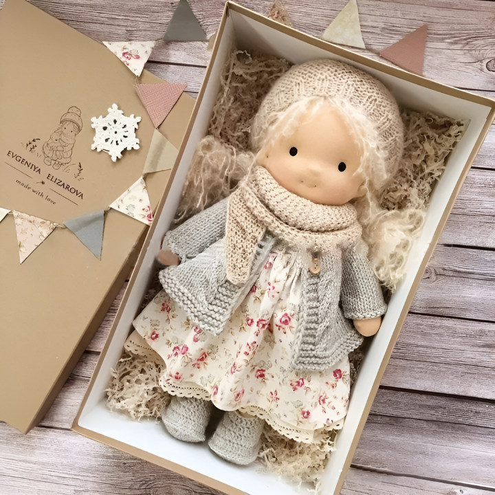 Waldorf heirloom doll, a handcrafted cloth toy for enriching imaginative play.