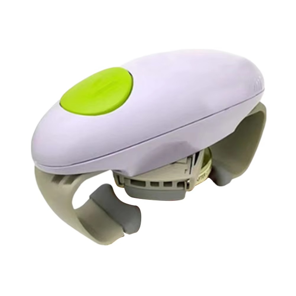 Hands-free automatic can opener for effortless opening of cans, jars, and bottles. Ideal kitchen gadget for seniors.
