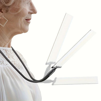 Portable hands-free magnifying glass, flexible neck for low vision reading, crafting, and hobbies. Vision aid.