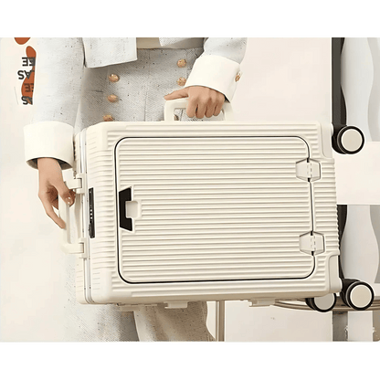 Business travel ready: Manhattan Pro hard-shell carry-on suitcase with integrated laptop pocket.