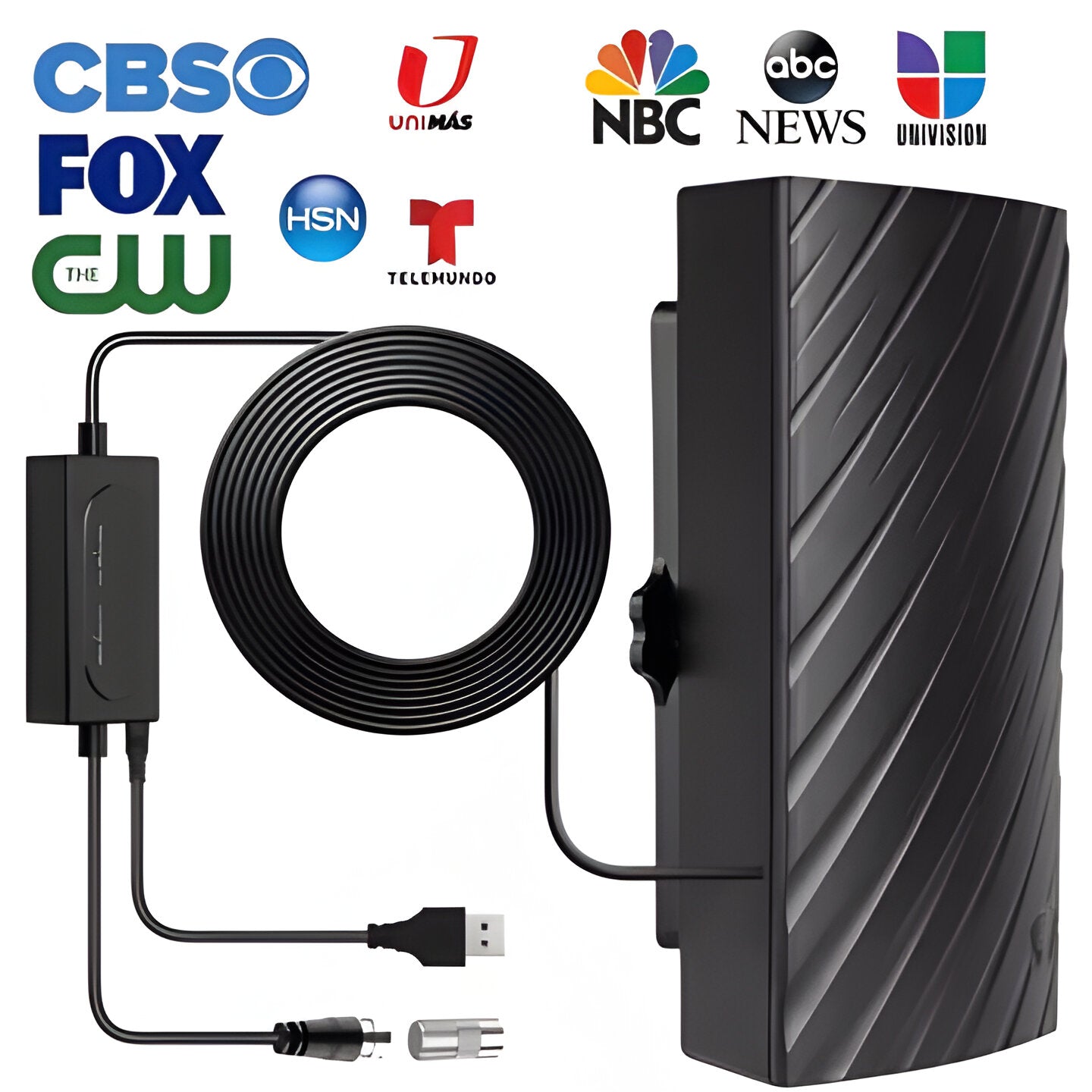 Enjoy stunning 4K resolution with this long-range HDTV digital antenna. Simple indoor setup, free TV.