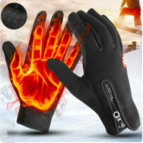 Heated electric thermal winter gloves for cycling & skiing, waterproof & windproof.