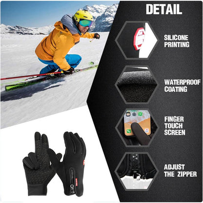 Electric heated winter gloves, waterproof, windproof, thermal for cycling, skiing & outdoor sports.