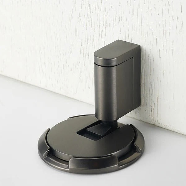 Heavy-duty adjustable door stopper for secure door control. Prevents wall damage.