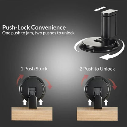 Easy installation adjustable door stopper, heavy-duty, perfect for secure door control.
