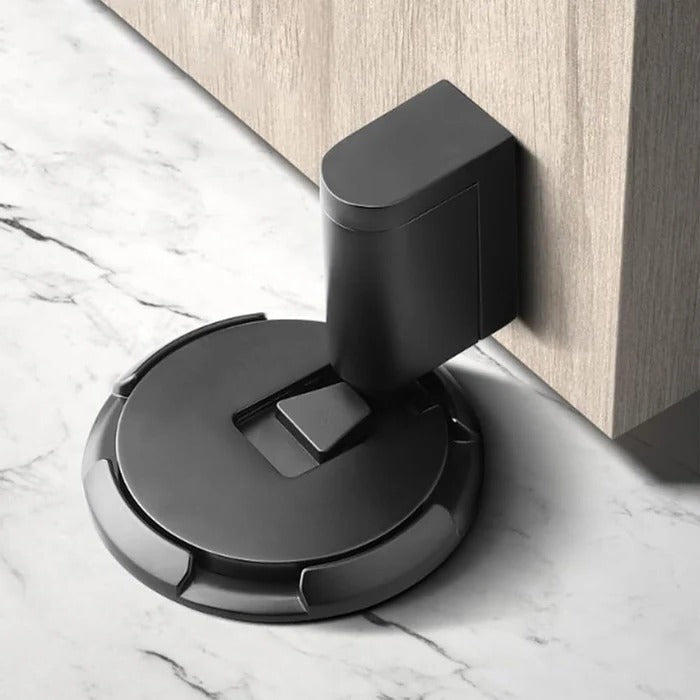 Adjustable heavy-duty door stopper, wall protector, floor mount, home accessory, easy install.