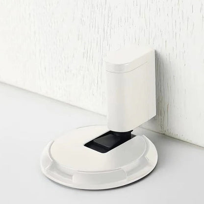 Modern design heavy-duty adjustable door stopper, floor mount for secure holding.