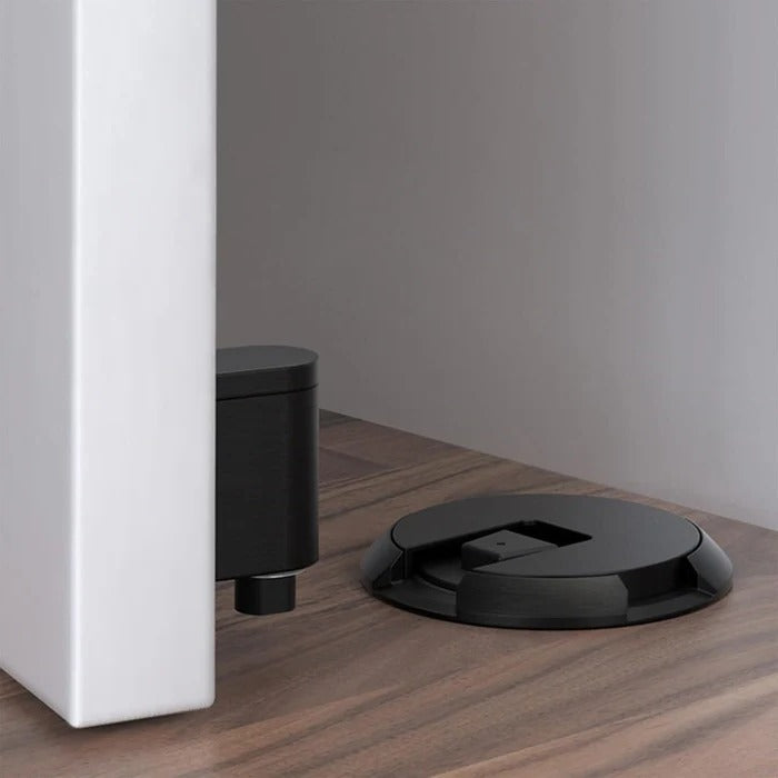 Adjustable door stopper, heavy-duty wall protector, ensures secure hold & door control.