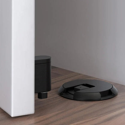 Adjustable door stopper, heavy-duty wall protector, ensures secure hold & door control.