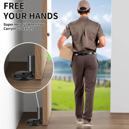 Home improvement door hardware: Heavy-duty adjustable door stopper accessory, easy install.