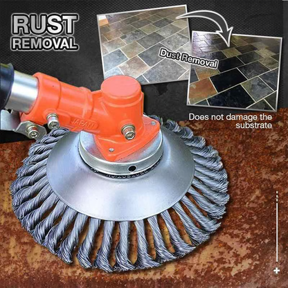 Unisex carbon steel weed brush trimmer head, a powerful brush cutter accessory for garden maintenance.