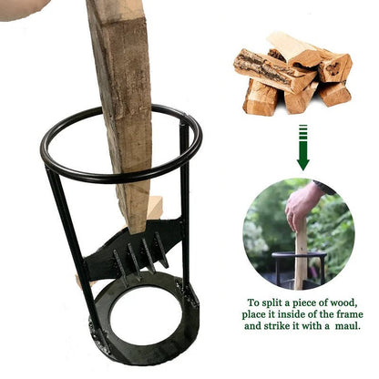 Effortless wood splitting with a safe, heavy-duty manual log splitter; perfect for kindling.