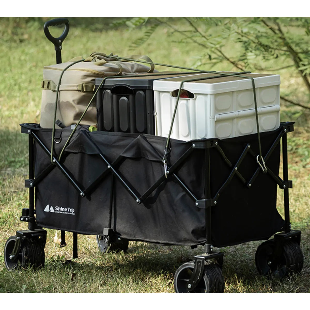 Unisex black elastic bungee cords, 6-pack, durable utility straps for secure camping storage.