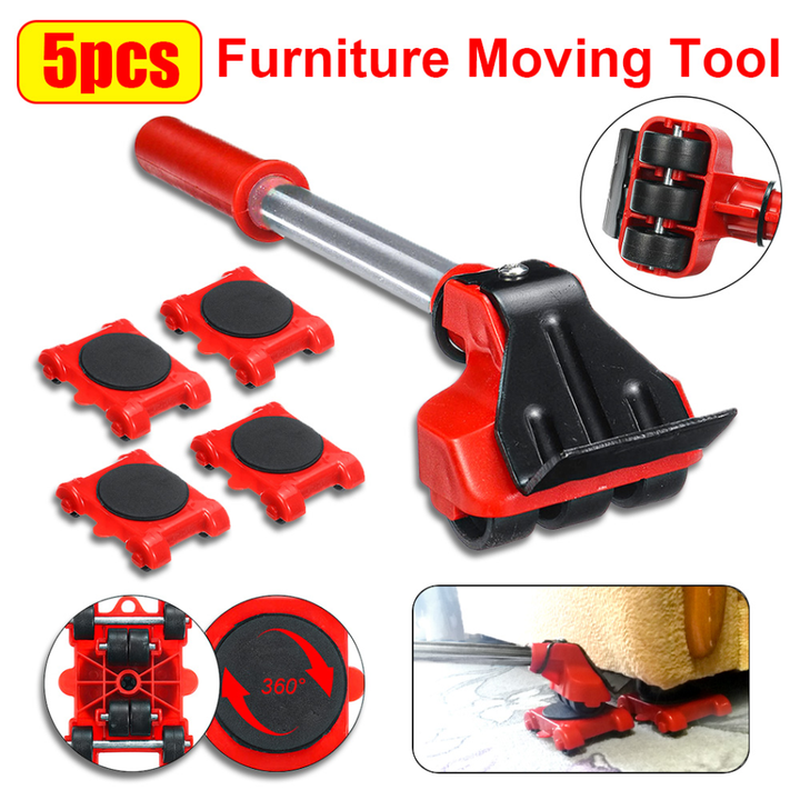 Ergonomic furniture lifter for heavy lifting, showing lever arm and sturdy base, perfect for appliance moving.