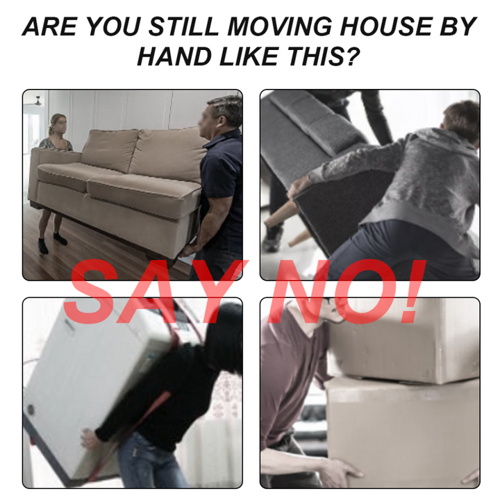 Complete furniture moving kit with sturdy lifter and smooth floor gliders, designed for efficient home organization.