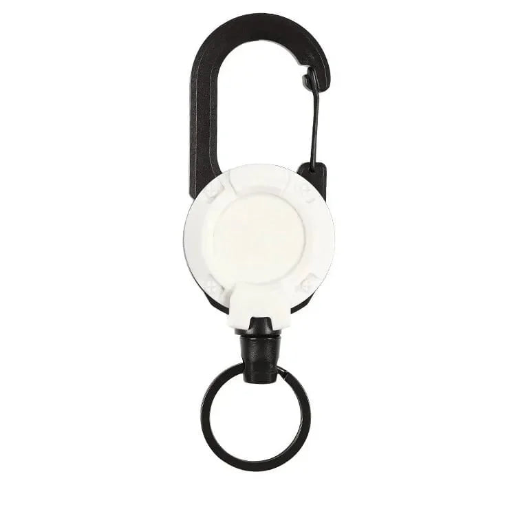 Durable retractable key holder with a carabiner clip, a must-have for secure key management.