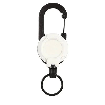 Durable retractable key holder with a carabiner clip, a must-have for secure key management.