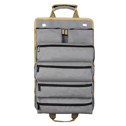 Water-resistant Oxford fabric tool organizer, roll-up style, great for mechanics and DIY enthusiasts