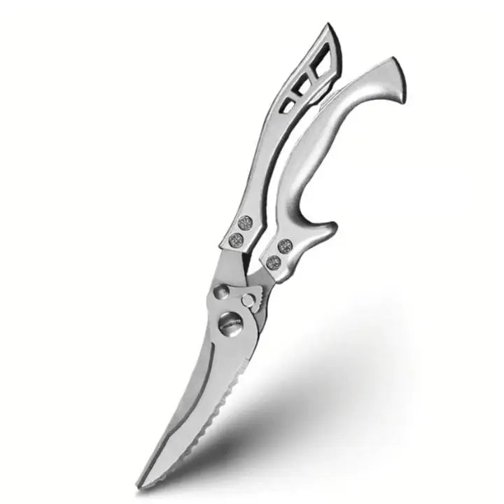 Effortless food preparation with sharp, heavy-duty stainless steel kitchen shears.