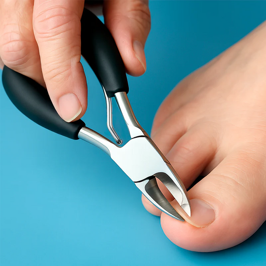 Heavy-duty toenail clipper for thick nails, designed for easy use by seniors & all adults.