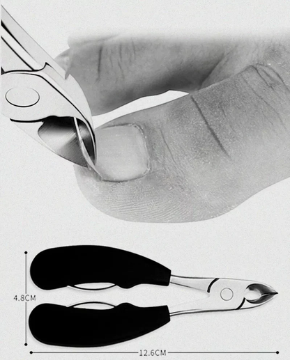 Ergonomic unisex toenail clipper with sharp blades, ideal for thick nails & precise foot care for seniors.