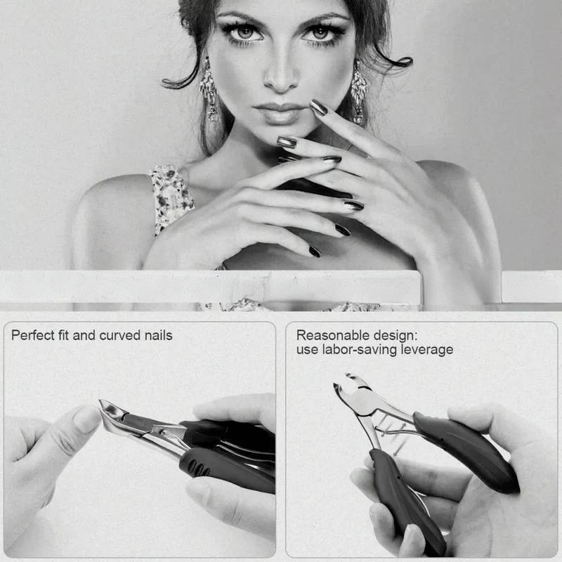 Easy-grip toenail clipper for seniors, featuring sharp, strong blades for effortlessly trimming thick nails.