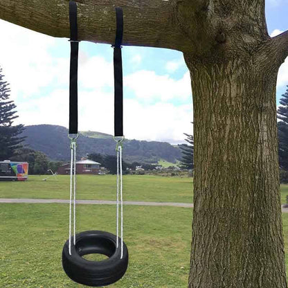 Heavy-duty tree swing straps kit, supporting up to 2200lbs, ideal for outdoor swings & hammocks.