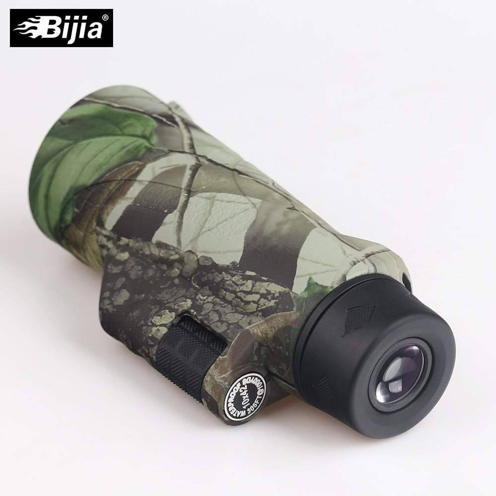 Waterproof 10x42 monocular with dual focus, offering bright optics for hunting and nature observation.
