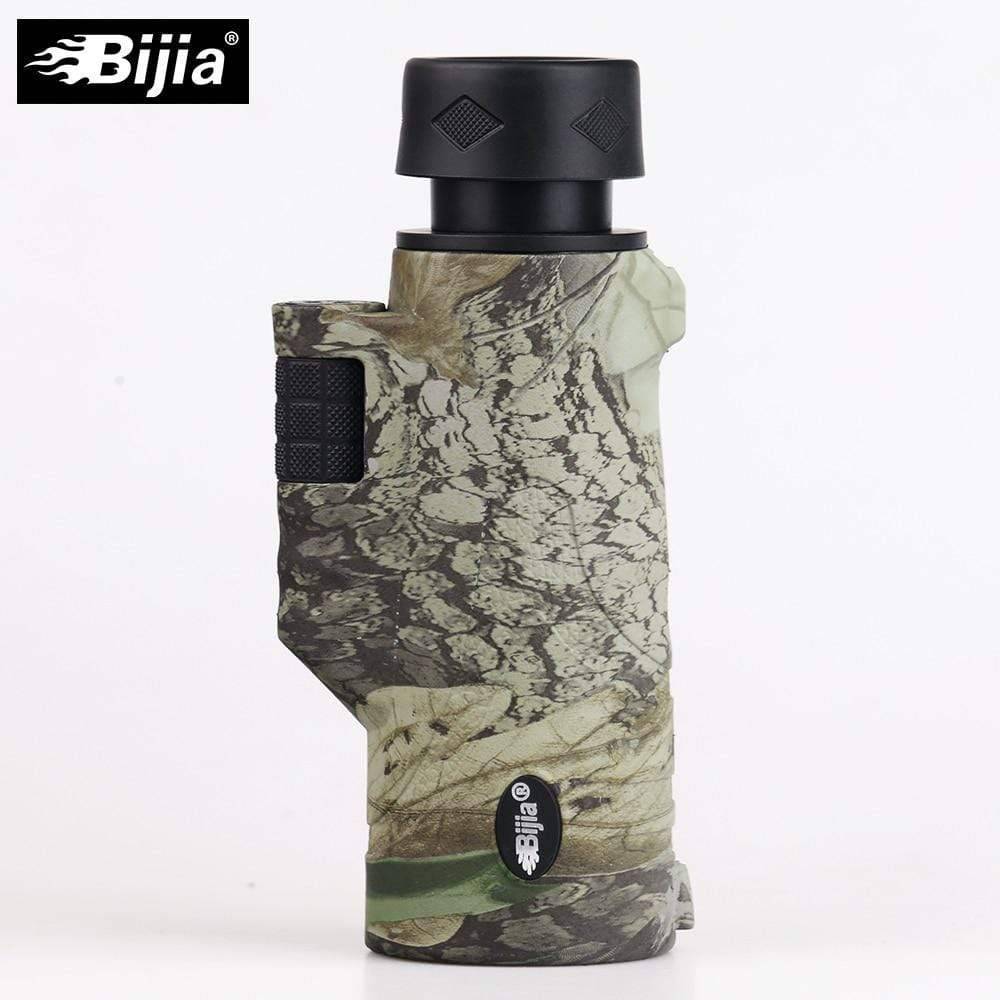 Portable 10x42 monocular with high power magnification and BAK4 prism for superior image clarity.