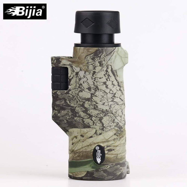 Portable 10x42 monocular with high power magnification and BAK4 prism for superior image clarity.