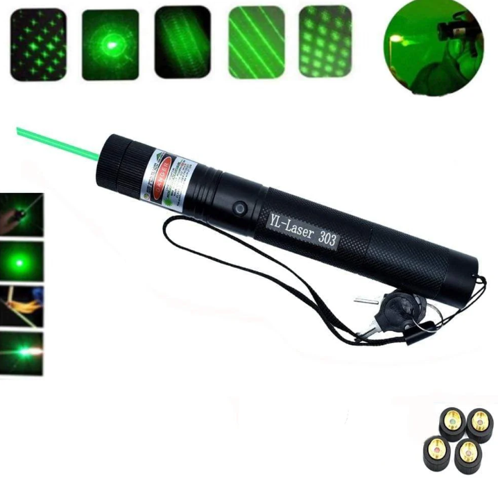 Rechargeable high power green & red dual beam laser pointer, great for indoor & outdoor use.