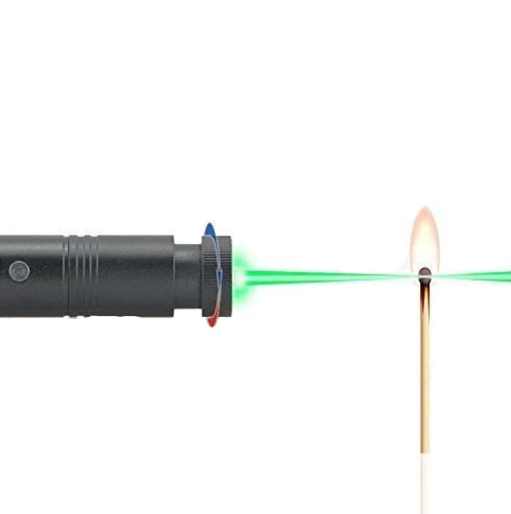 Ergonomic dual beam laser pointer for precise pointing with high power green & red lasers.
