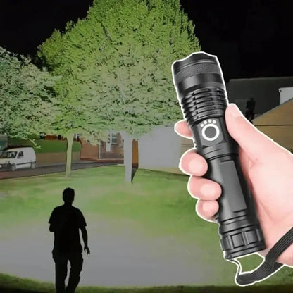 High-power LED tactical flashlight, bright outdoor and camping gear