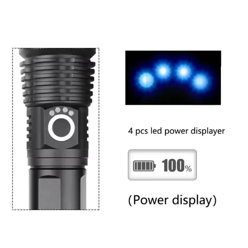 Rugged high-power LED tactical flashlight for demanding outdoor conditions